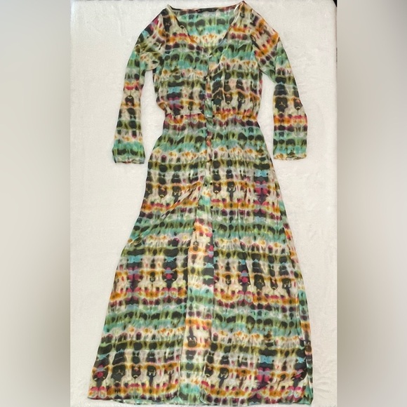 Festival Maxi Robe Dress Overcoat - XS/S - Hippy Summer Cape Coachella Flirty​ - Picture 8 of 8